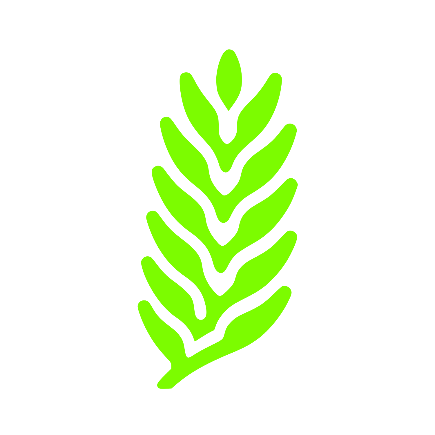 Wheat Stalk Logo #7CFC00