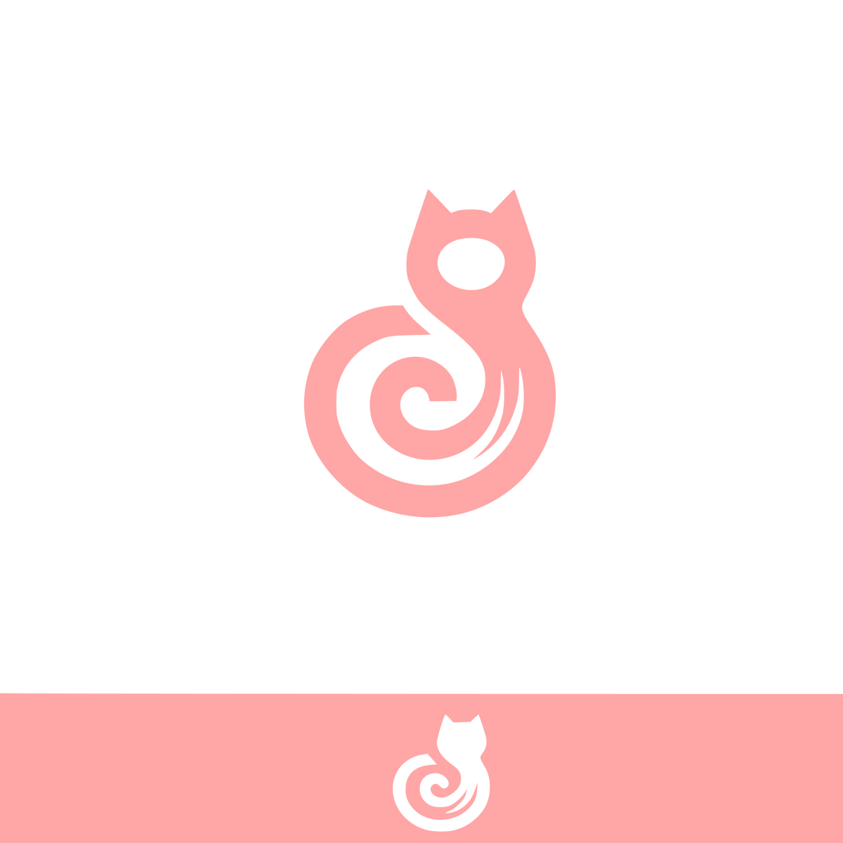 Cat Logo Design #ffa6a6