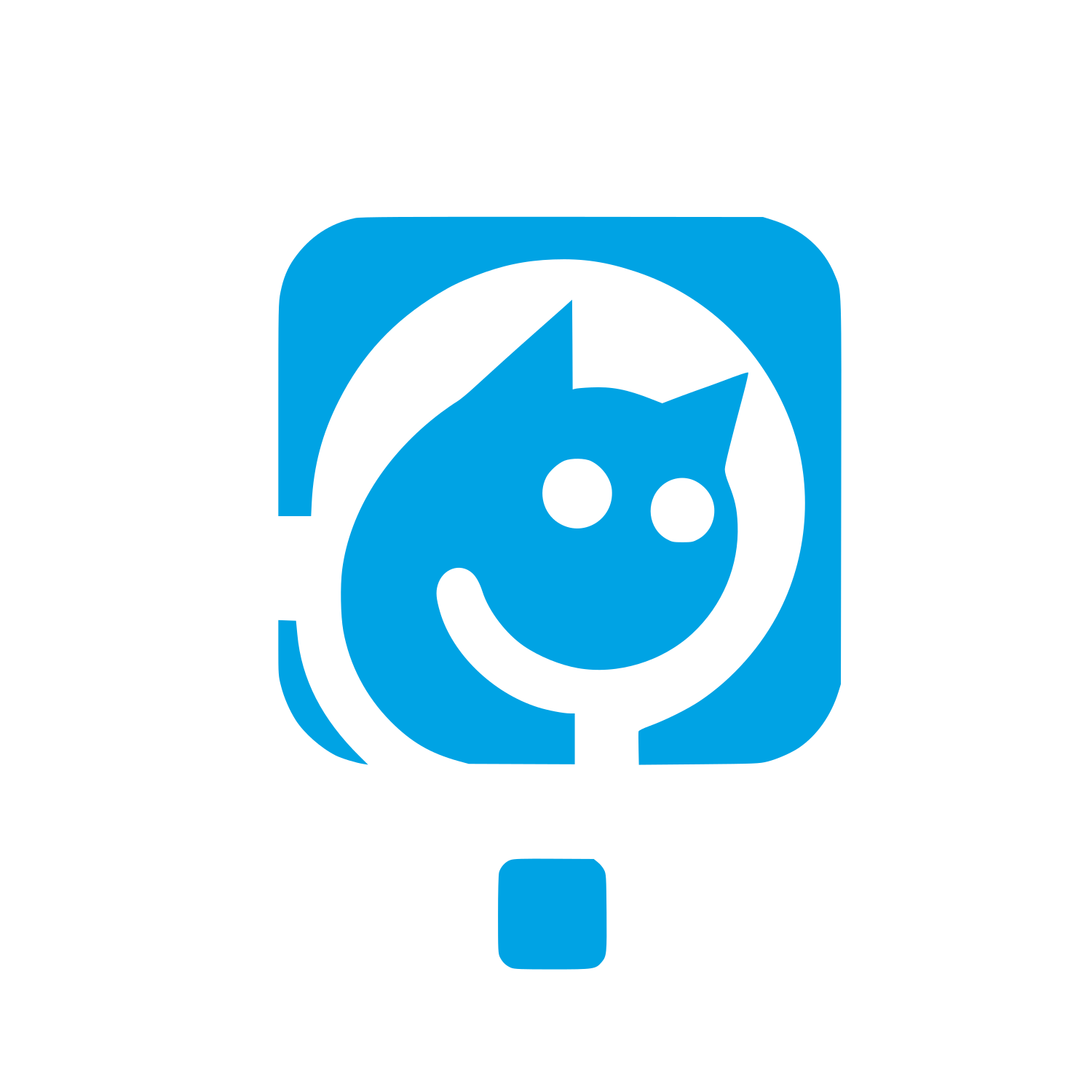 Cat Logo Design #00a3e4