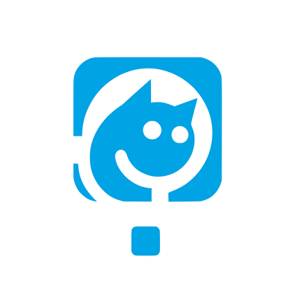 Cat Logo Design #00a3e4