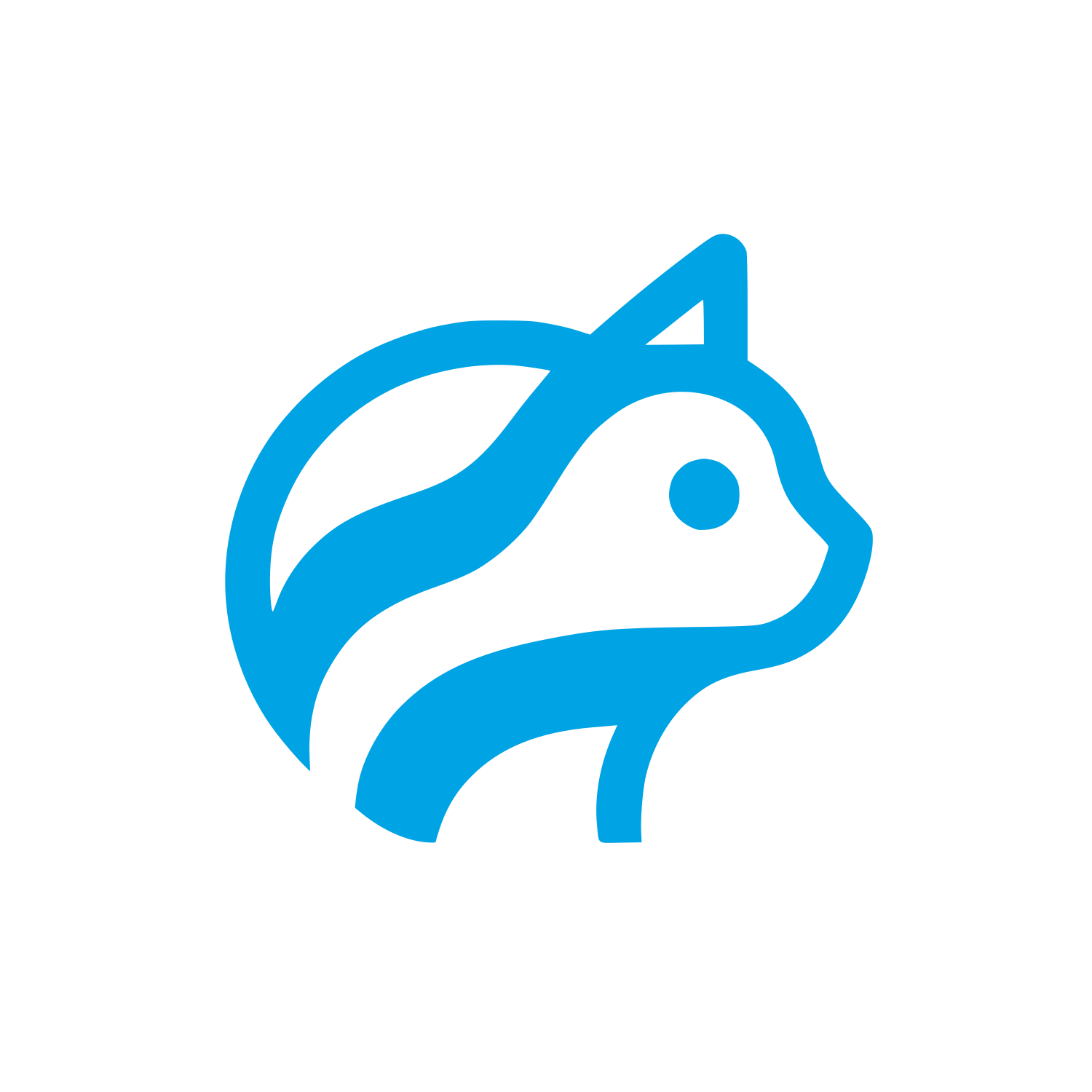 Bold Cat Logo #00a3e4