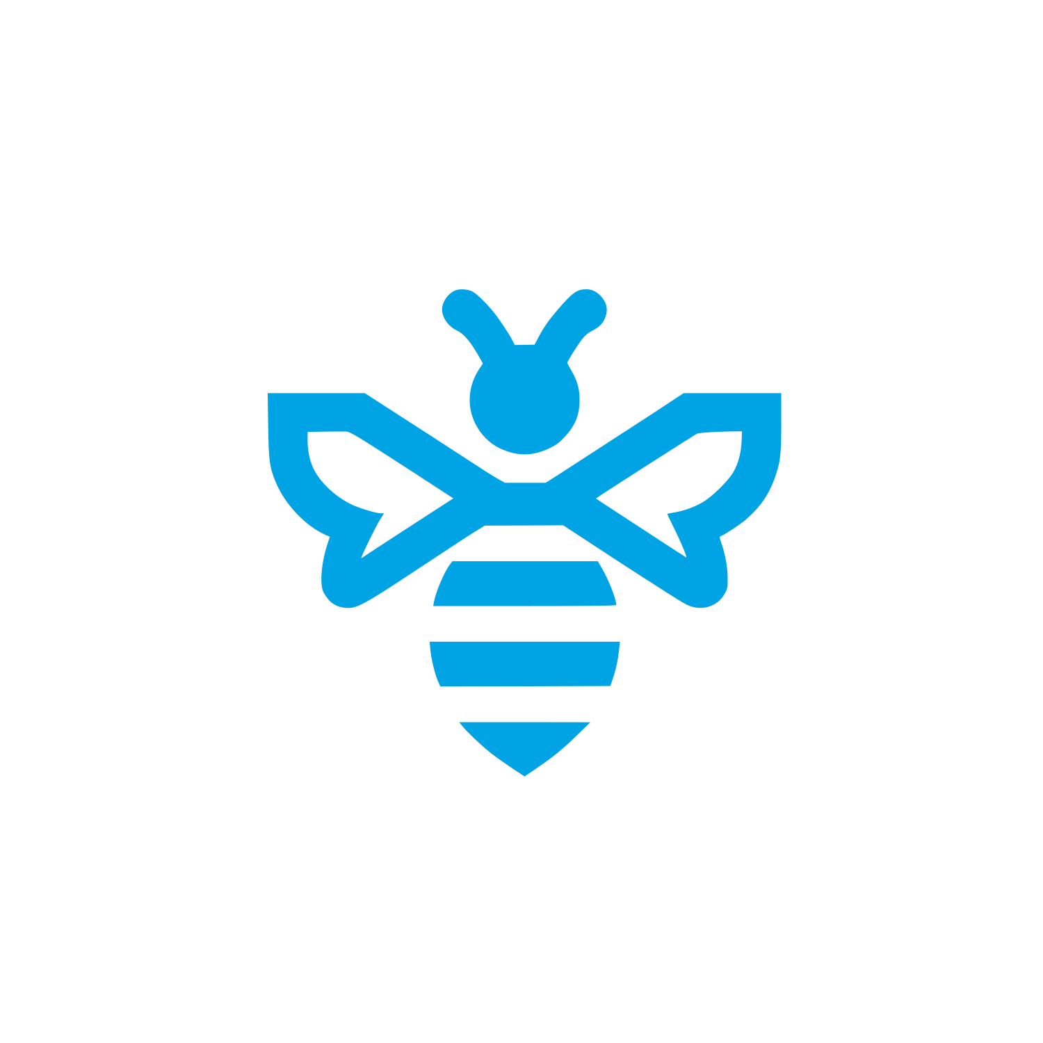Bee Logo Design #00a3e4