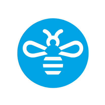 Bee Logo Design #00a3e4