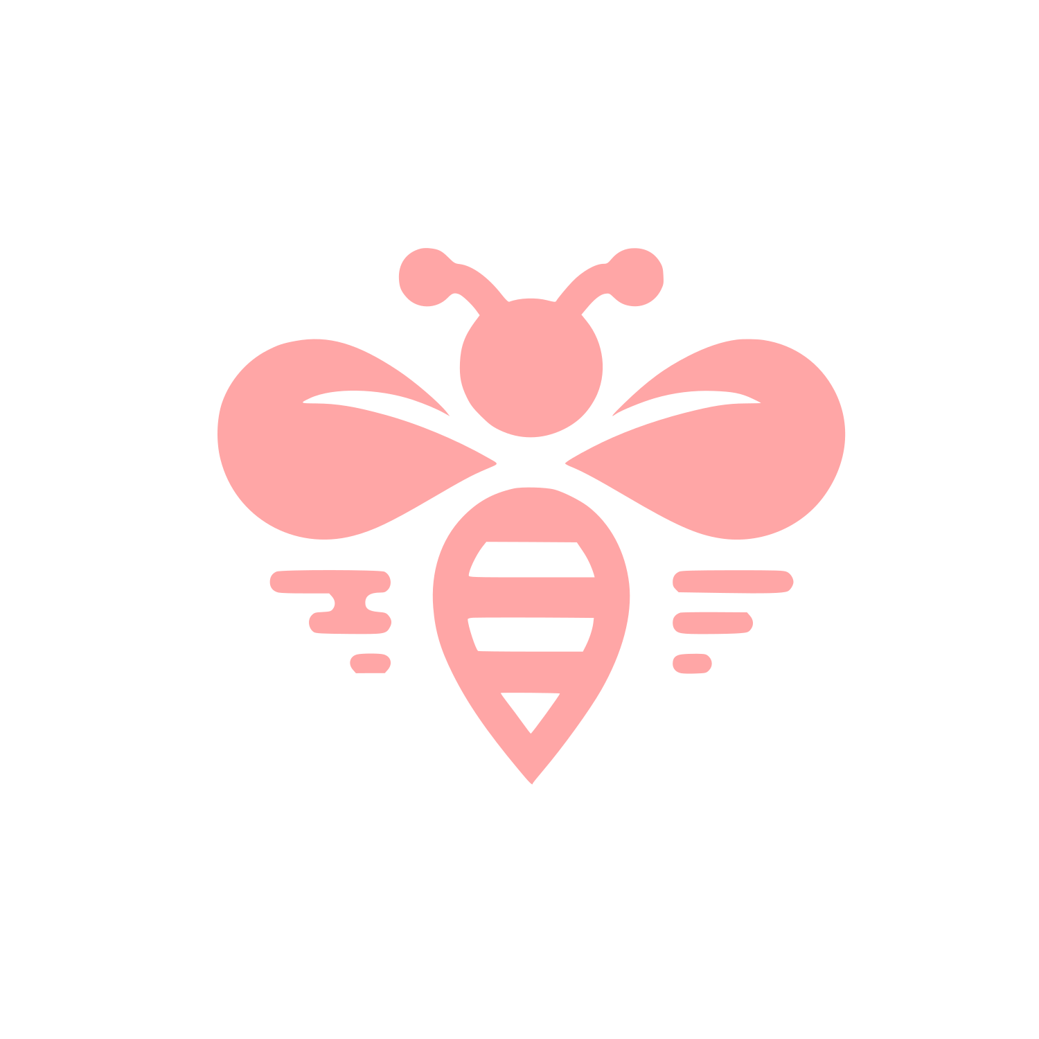 Bee Themed Logo #ffa6a6