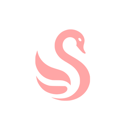 Swan Logo Design #ffa6a6