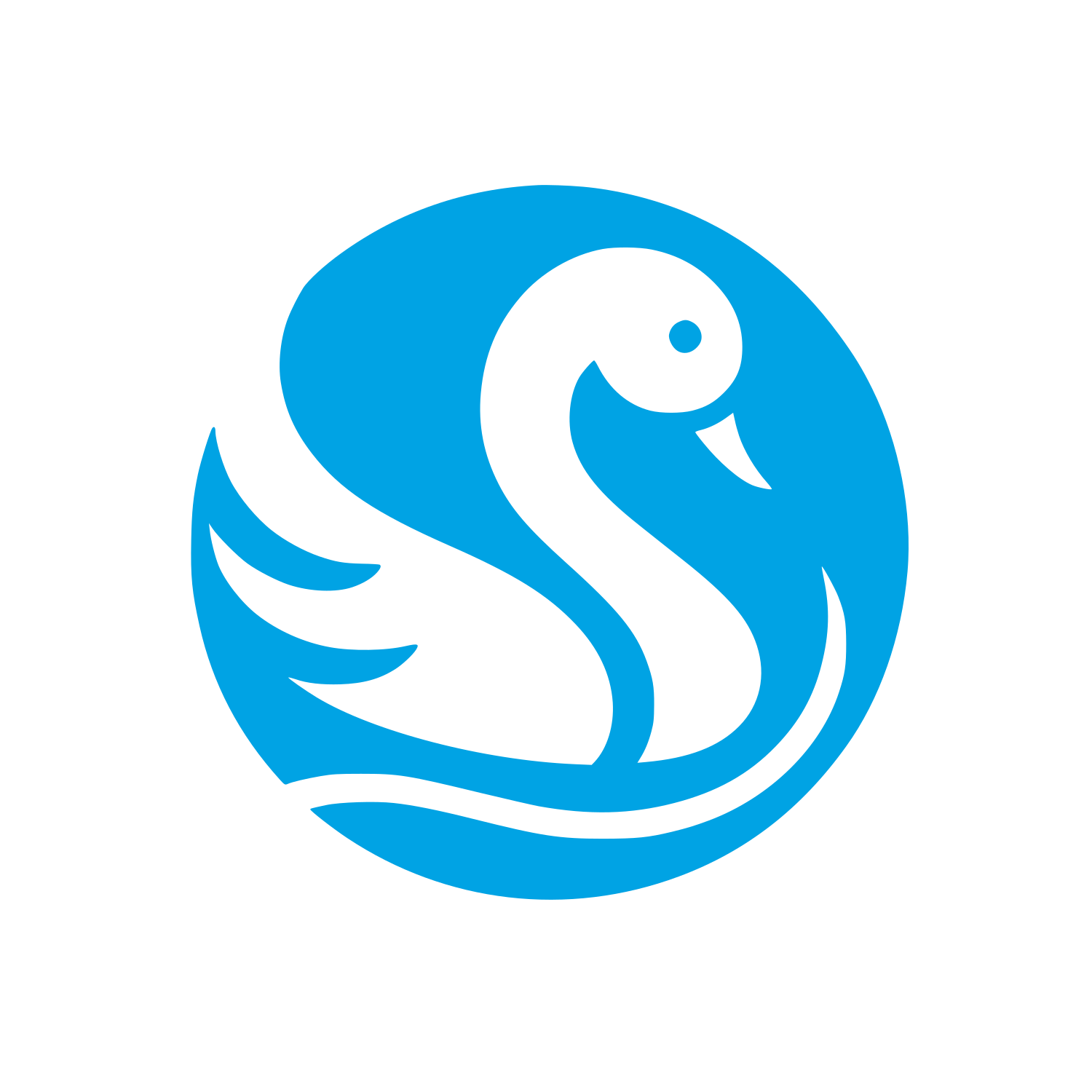 Swan Logo Design #00a3e4
