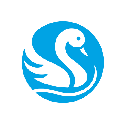 Swan Logo Design #00a3e4
