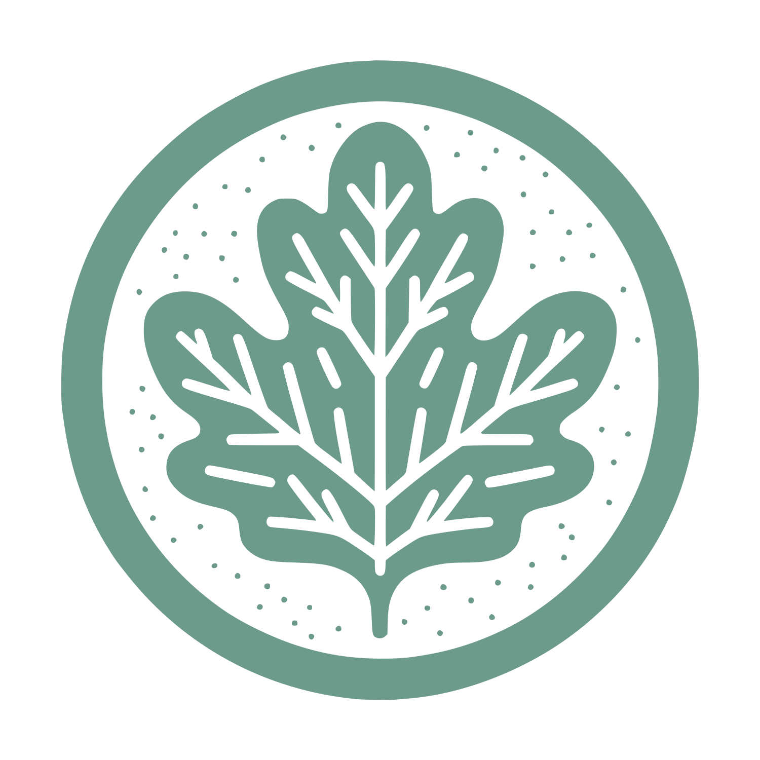 Oak Leaf Circle Logo #6C9A8B