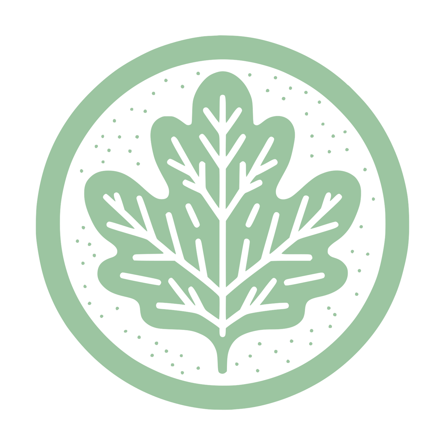 Oak Leaf Circle Logo #9CC5A1