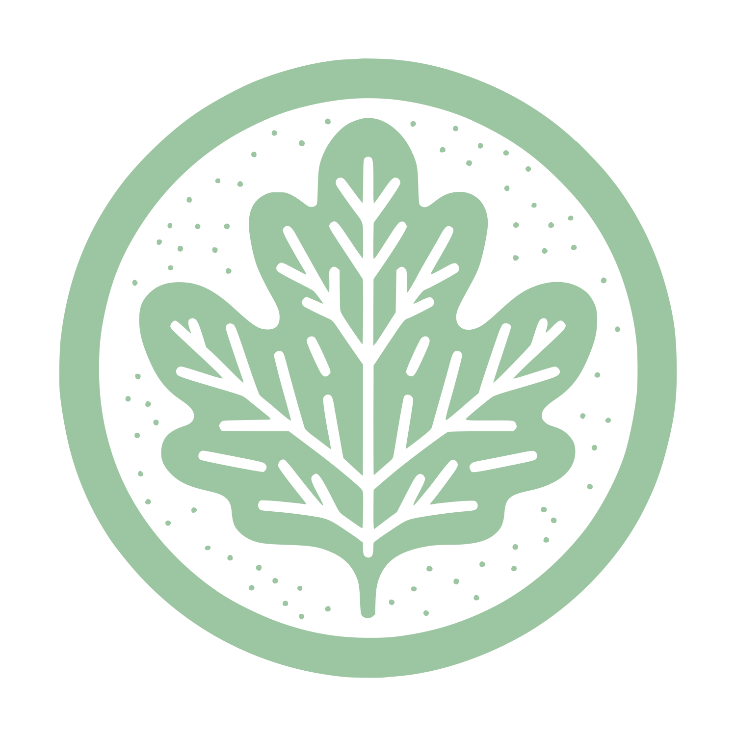 Oak Leaf Circle Logo #9CC5A1