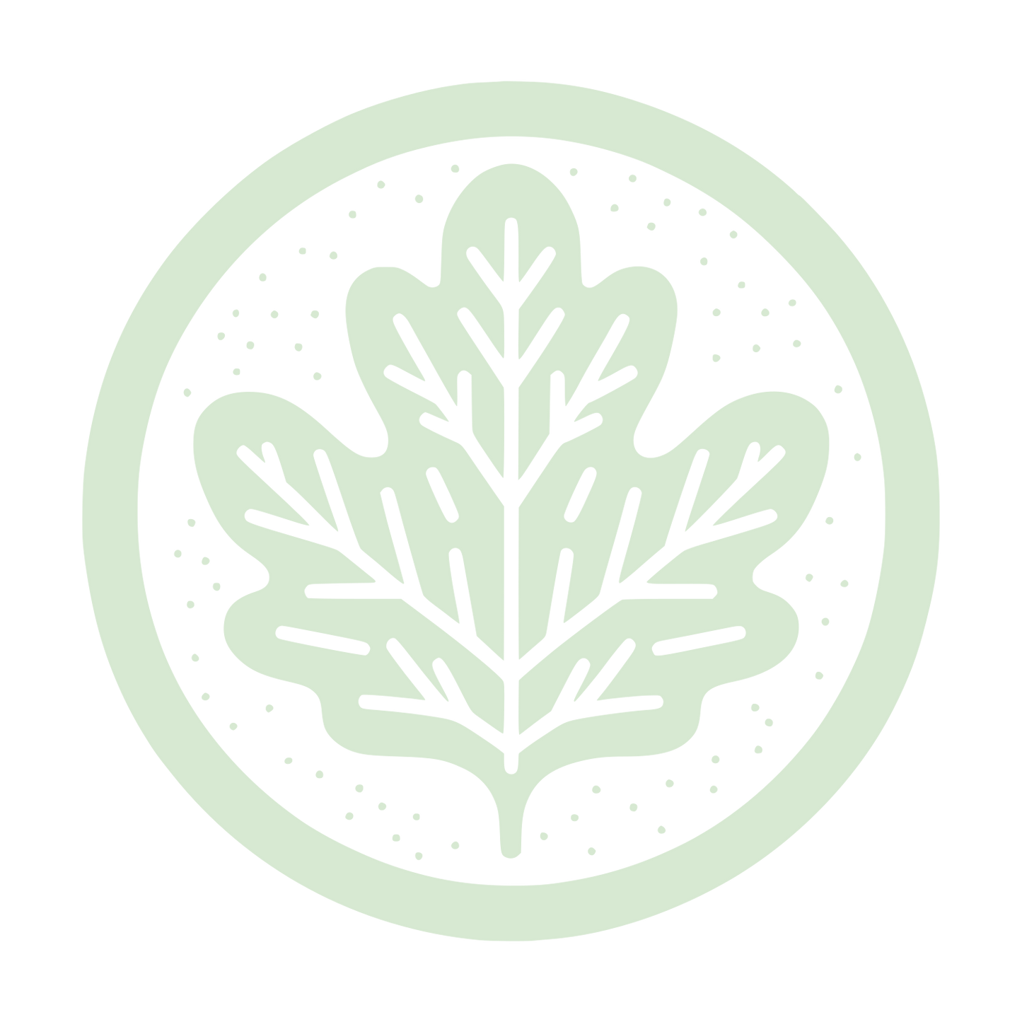 Oak Leaf Circle Logo #D7E9D2