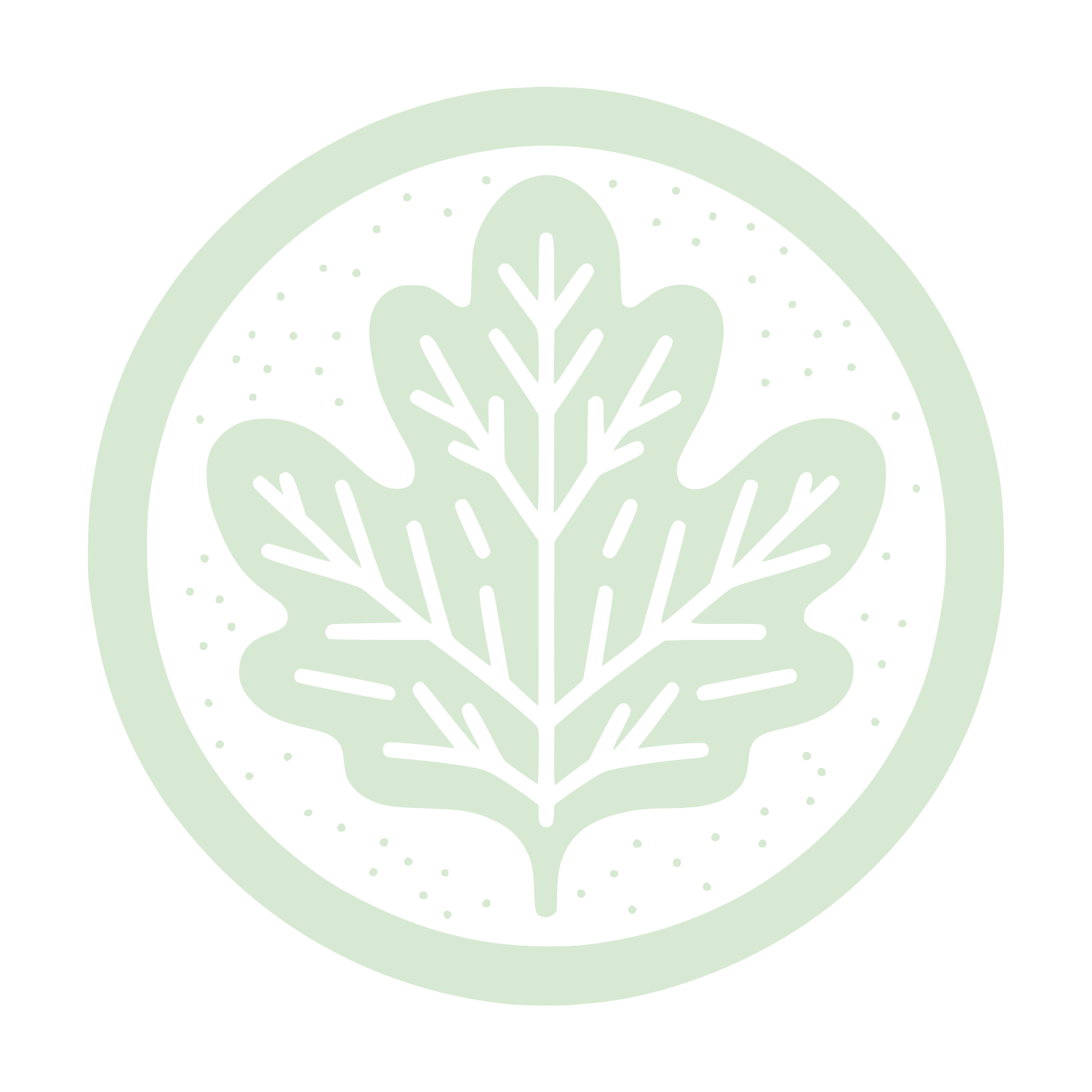 Oak Leaf Circle Logo #D7E9D2