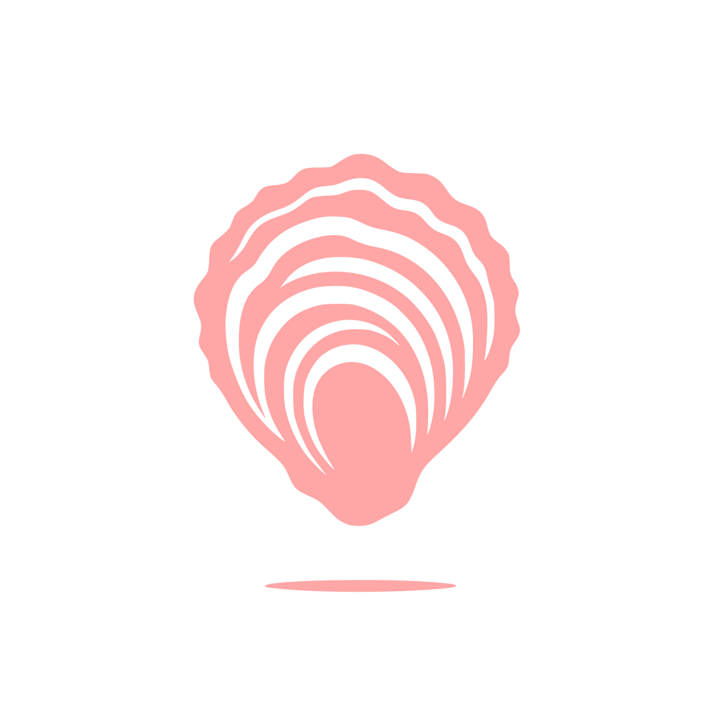 Oyster Shell Logo #ffa6a6