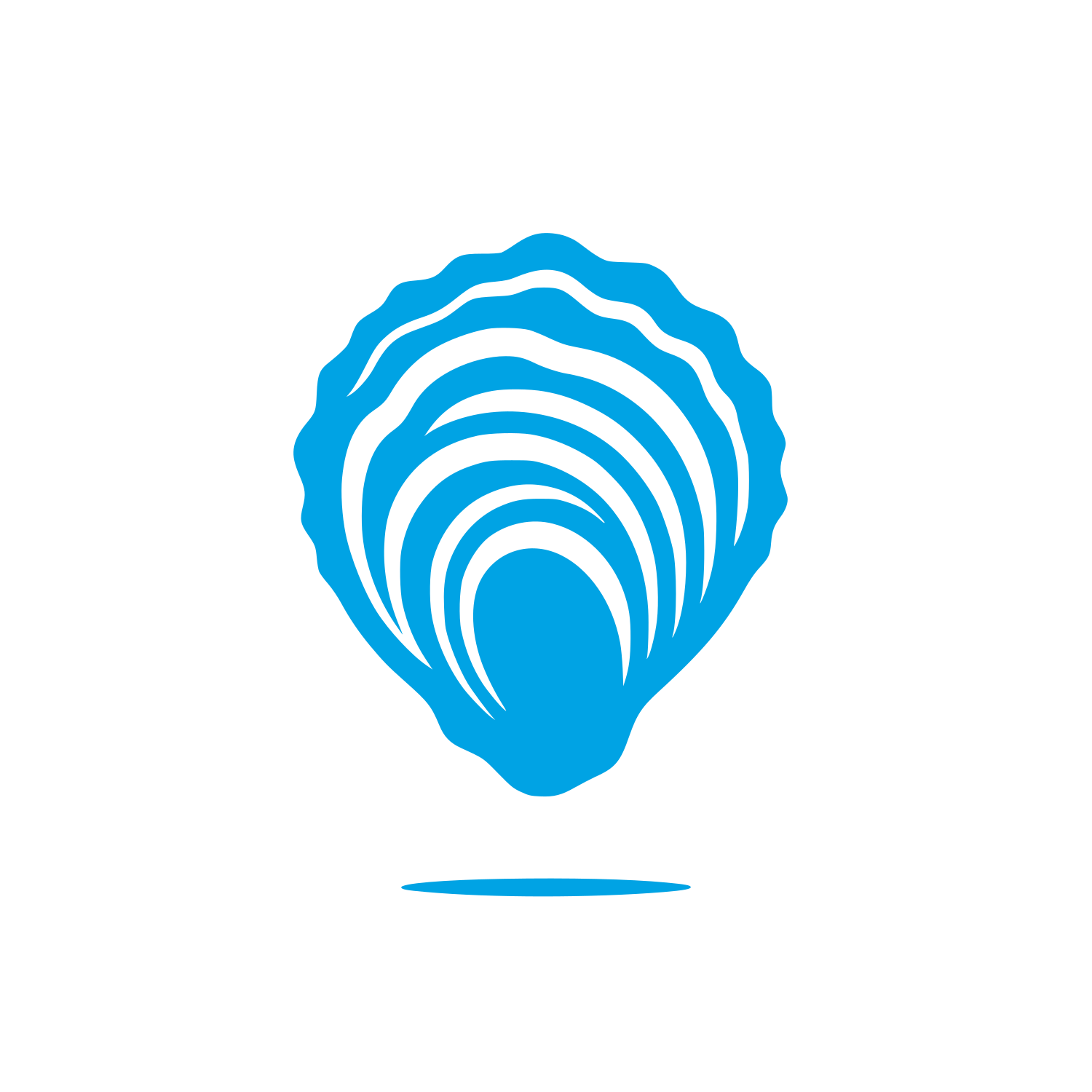 Oyster Shell Logo #00a3e4