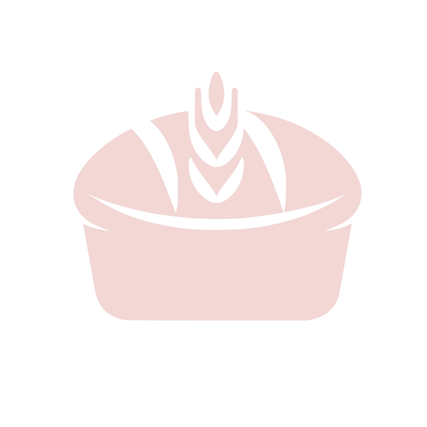 Bowl with Leaves Logo #F2D7D5