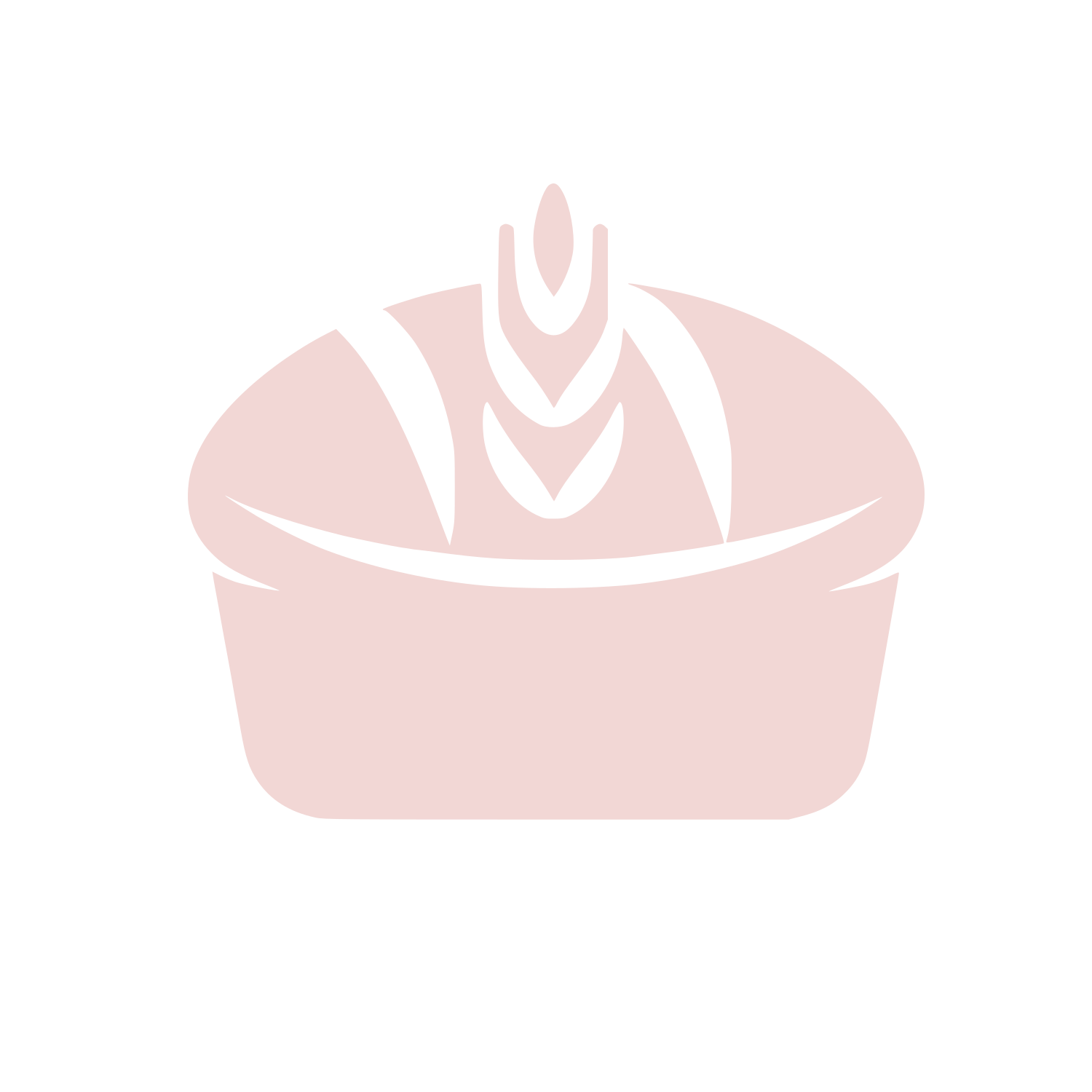 Bowl with Leaves Logo #F2D7D5