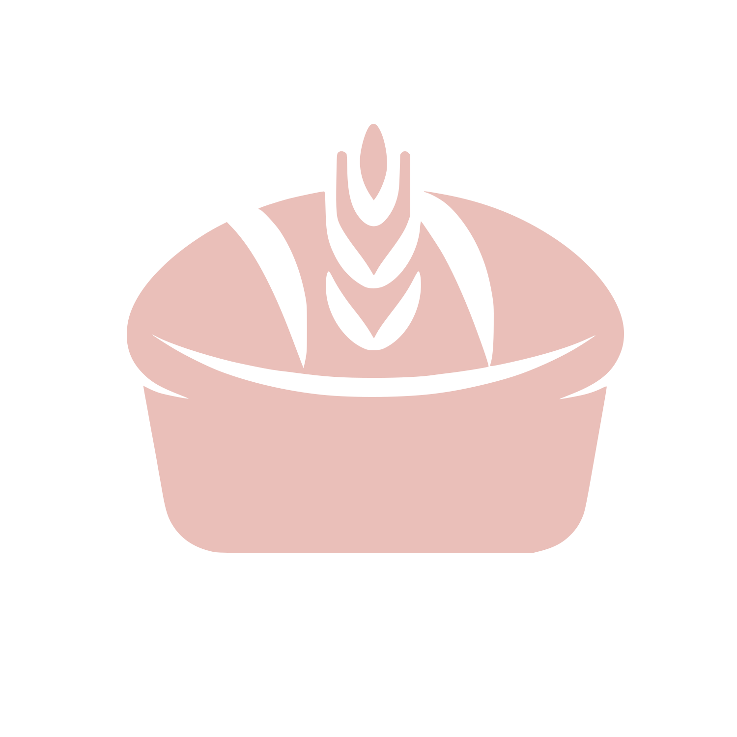 Bowl with Leaves Logo #EABFB9