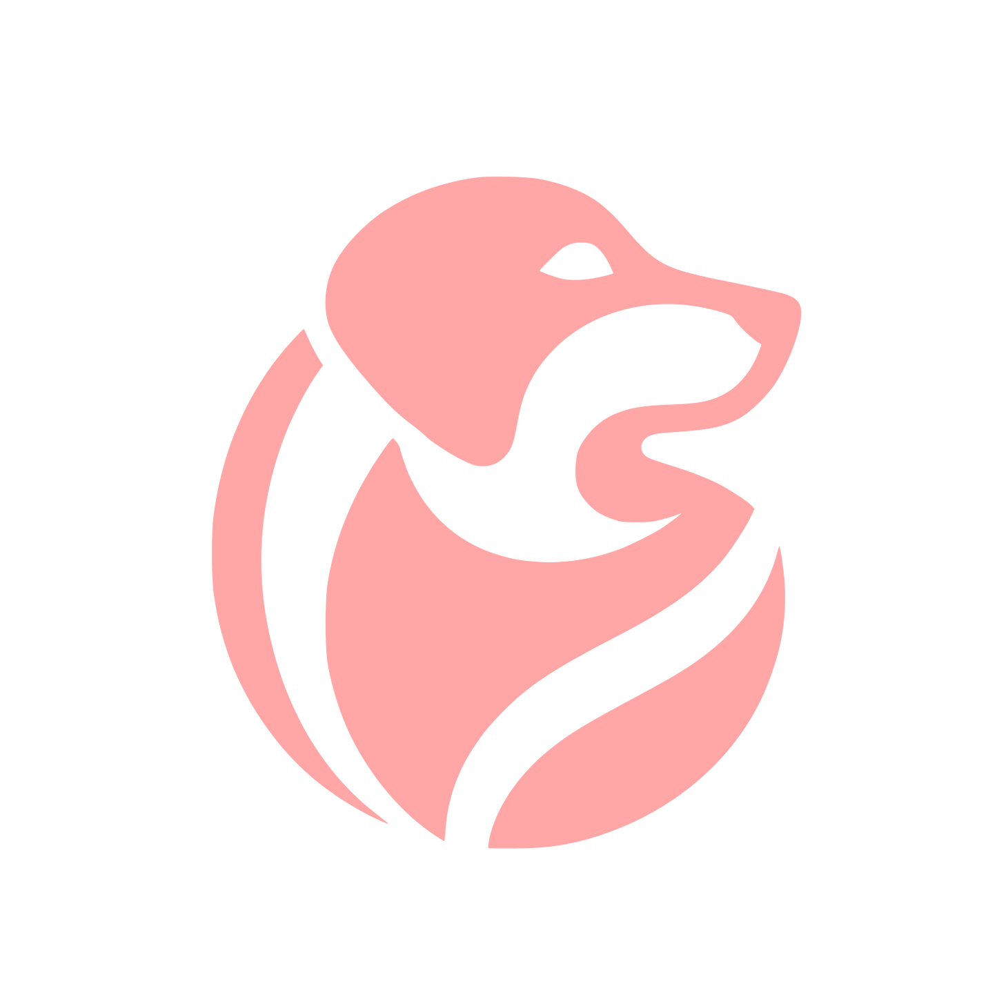 Dog Profile Logo Design #ffa6a6