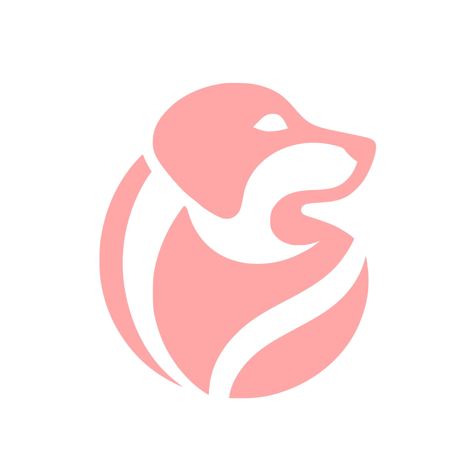 Dog Profile Logo Design #ffa6a6