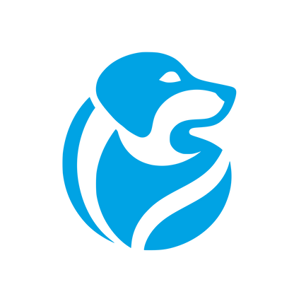 Dog Profile Logo Design #00a3e4