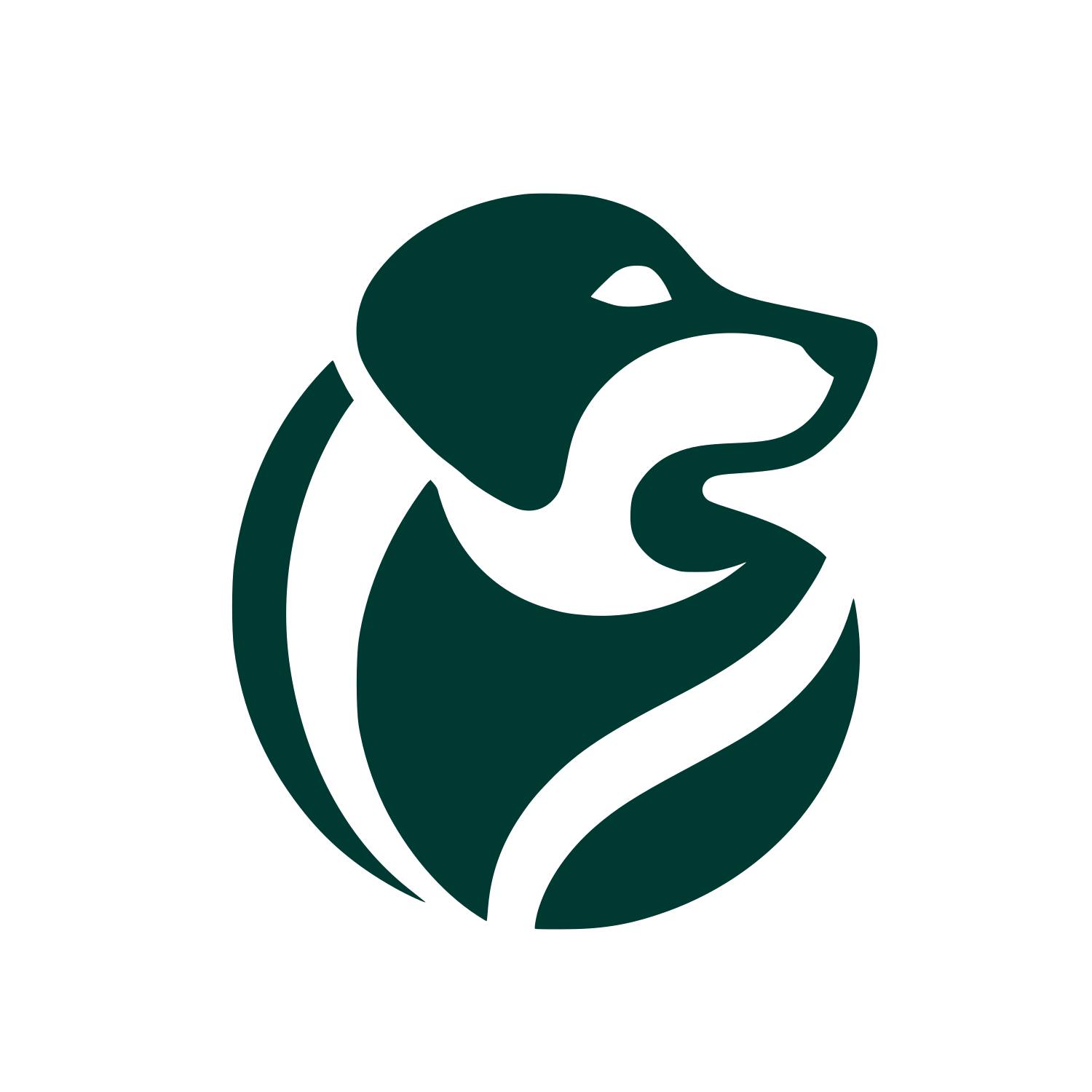 Dog Profile Logo Design #003932