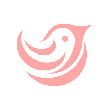 Bird Logo Design #ffa6a6