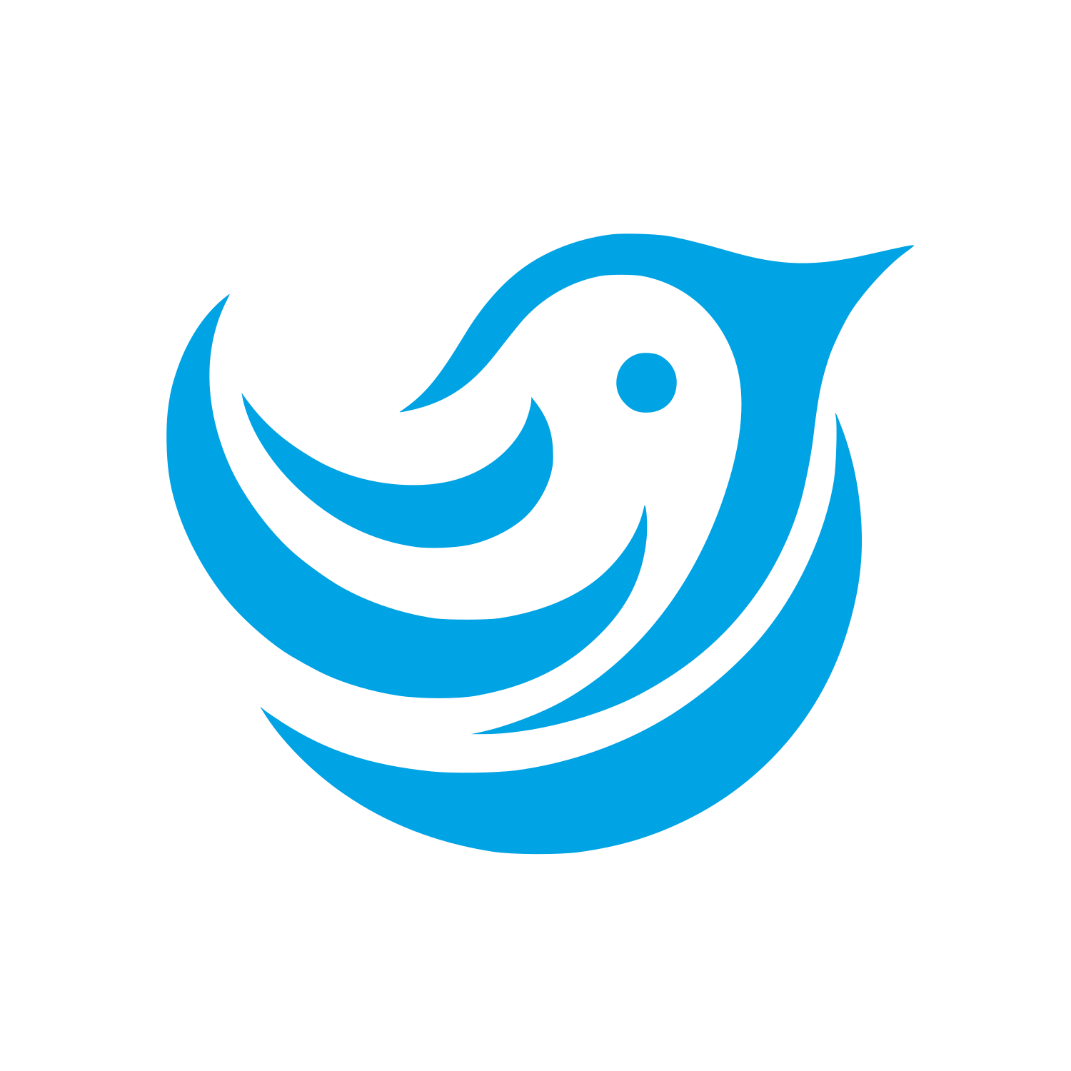 Bird Logo Design #00a3e4