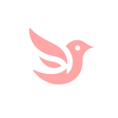 Bird Logo Design #ffa6a6