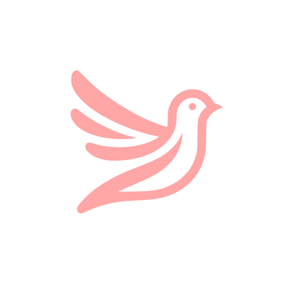 Bird Logo Design #ffa6a6