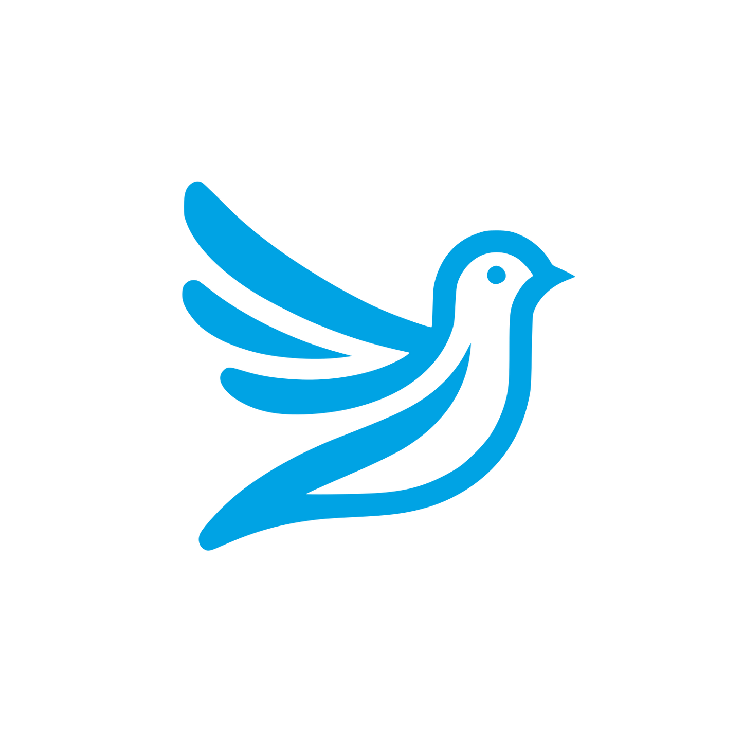 Bird Logo Design #00a3e4
