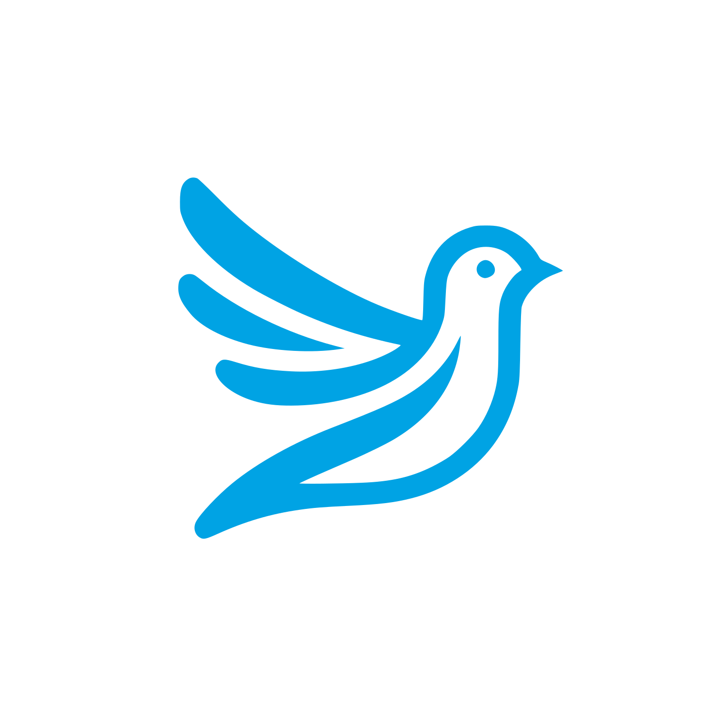 Bird Logo Design #00a3e4