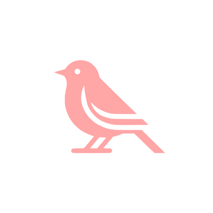 Bird Logo Design #ffa6a6