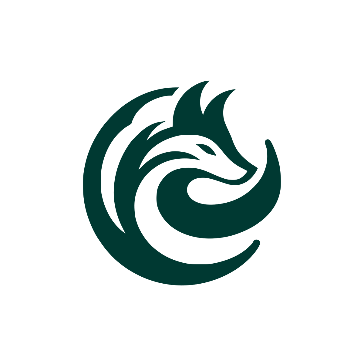 Bold Fox Logo #003932