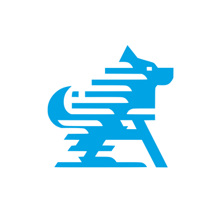 Dog Motion Logo #00a3e4