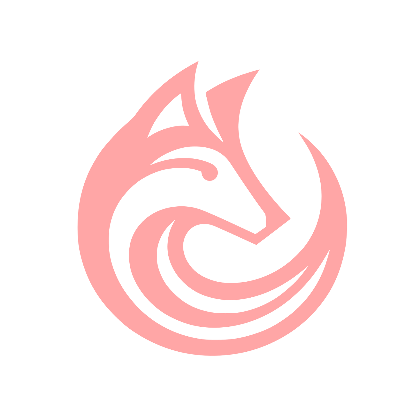 Fox Wave Logo #ffa6a6