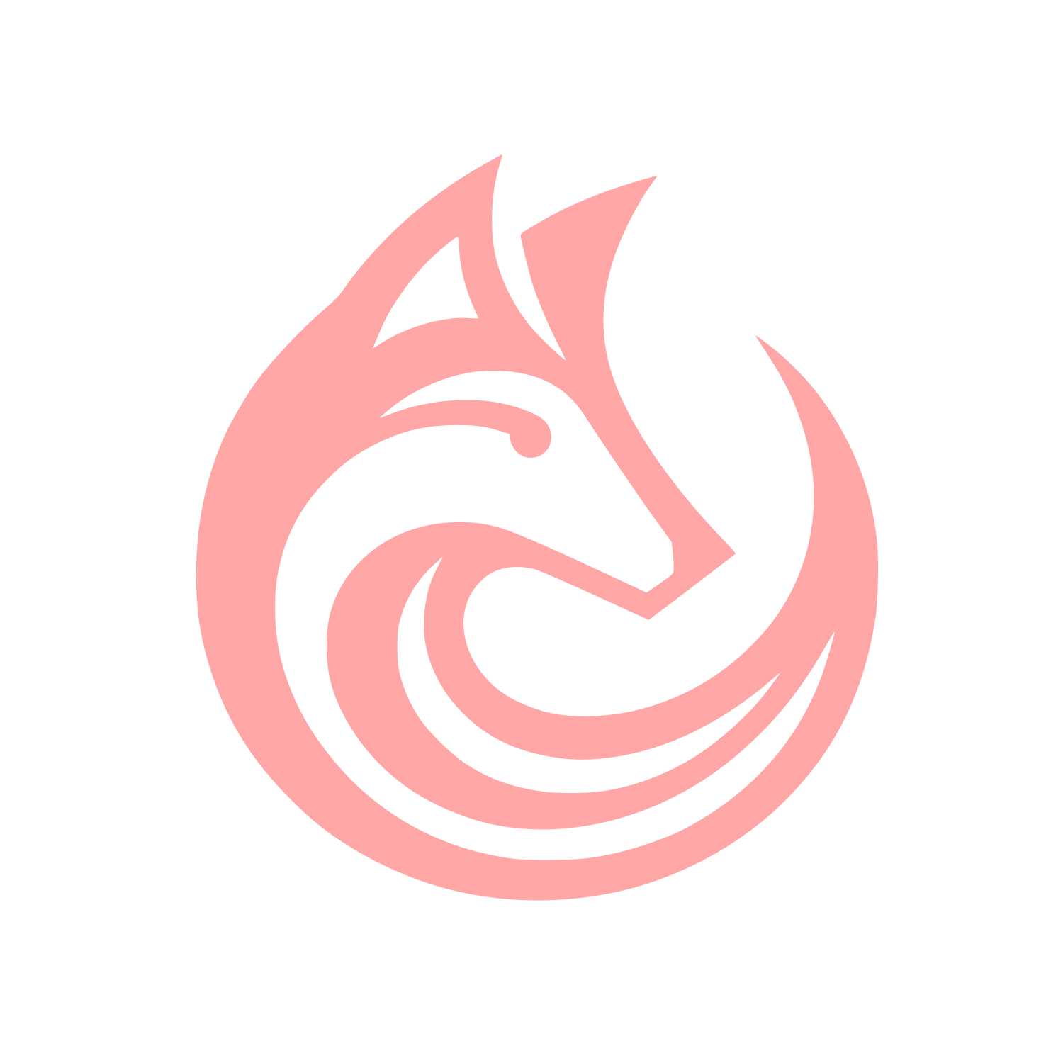Fox Wave Logo #ffa6a6