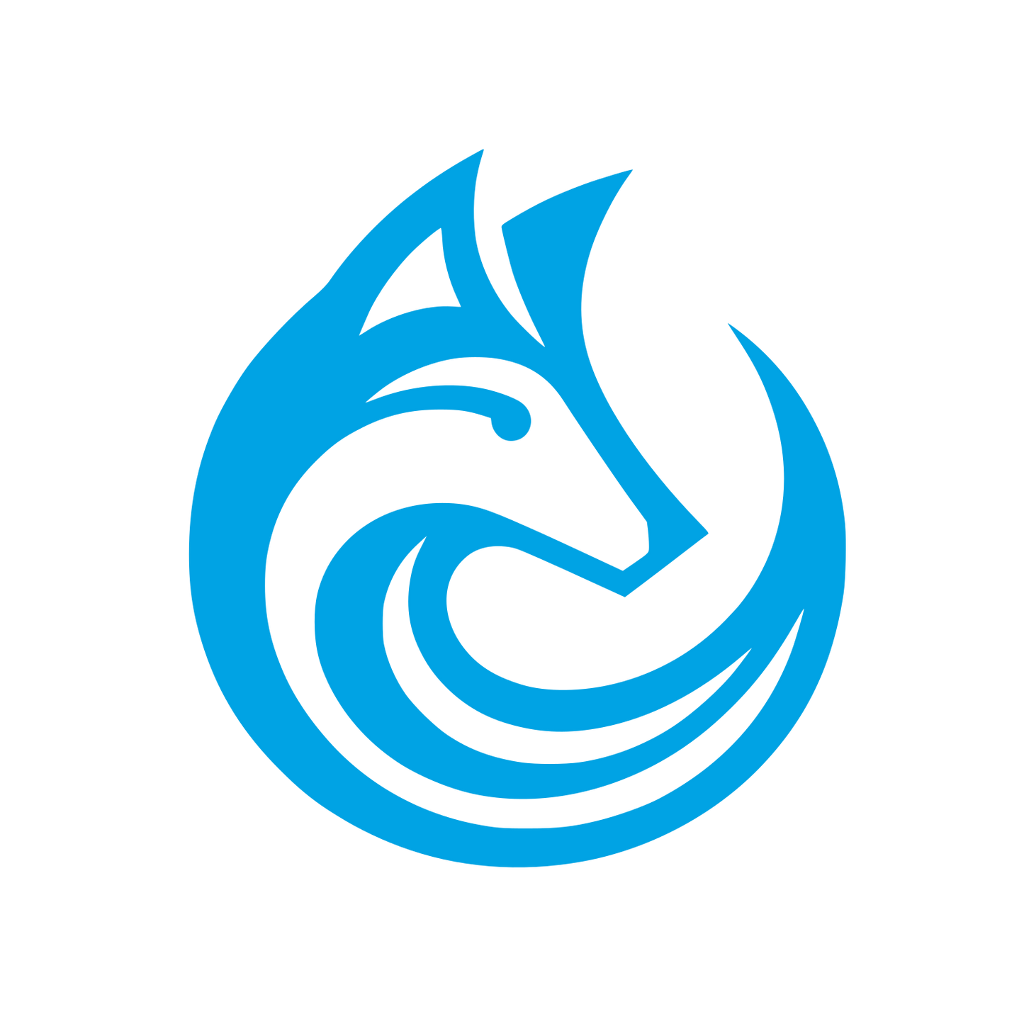 Fox Wave Logo #00a3e4