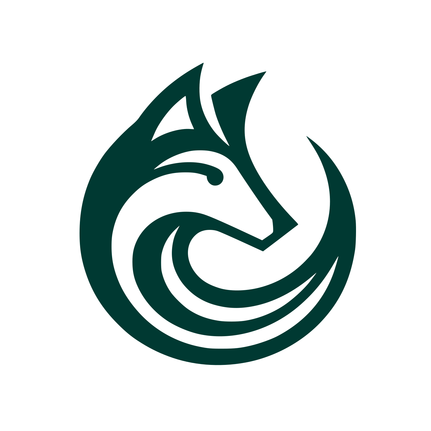 Fox Wave Logo #003932