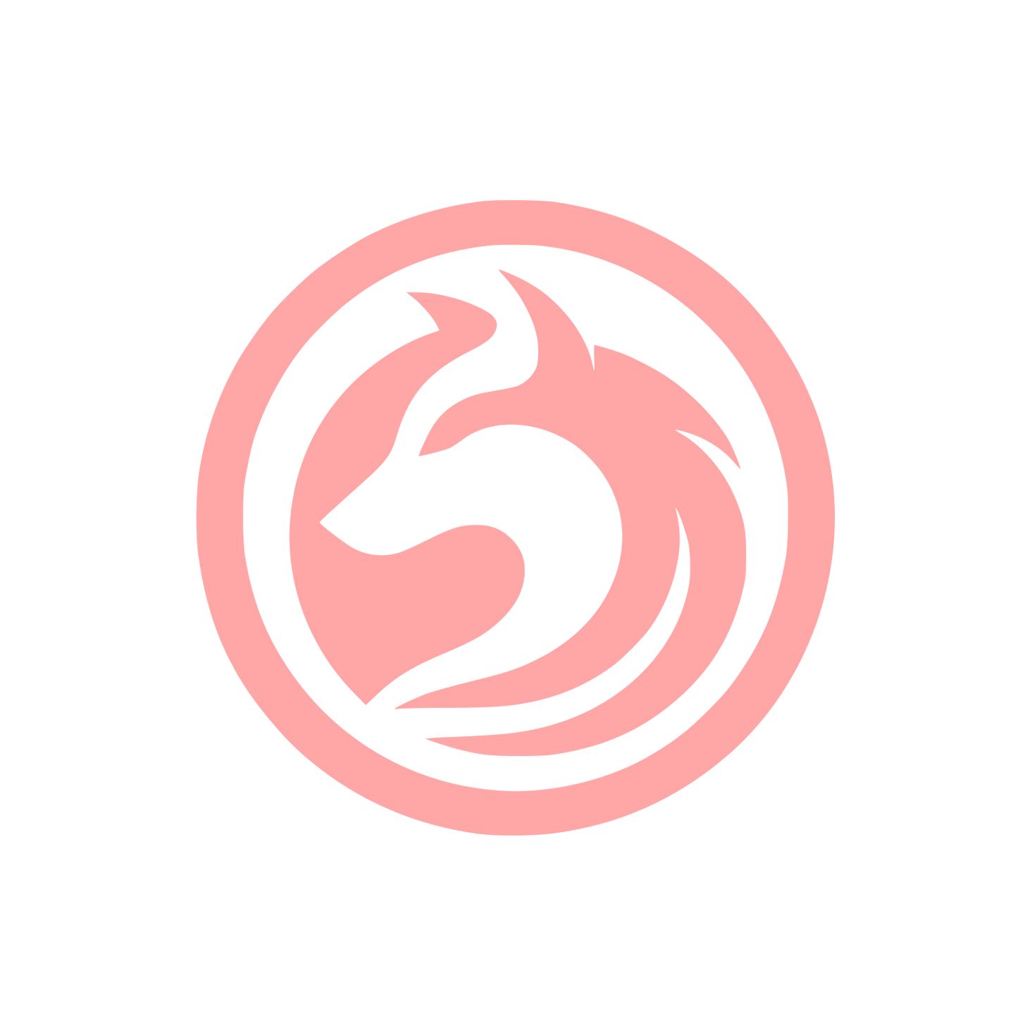 Wolf Emblem Logo #ffa6a6