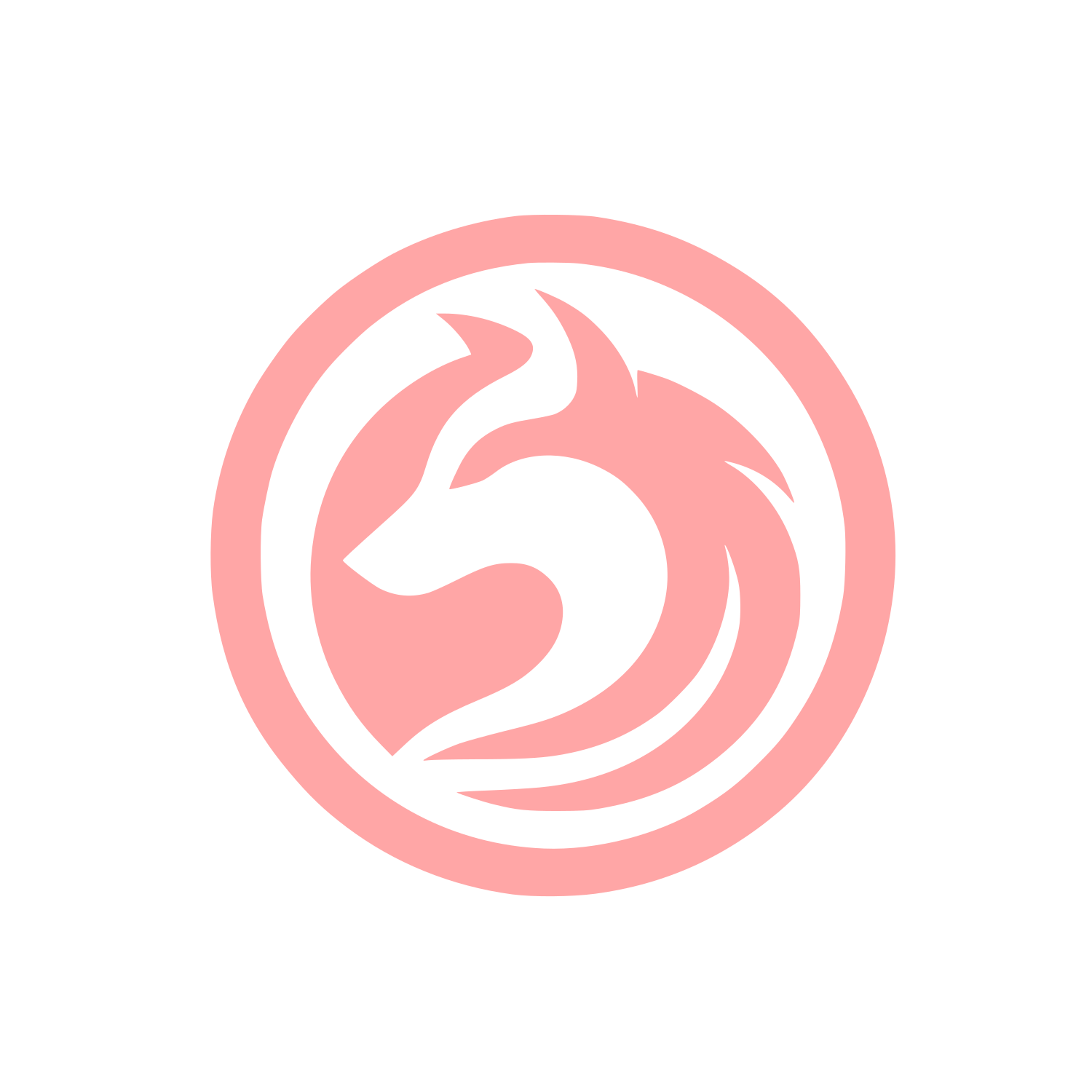 Wolf Emblem Logo #ffa6a6