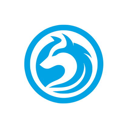 Wolf Emblem Logo #00a3e4