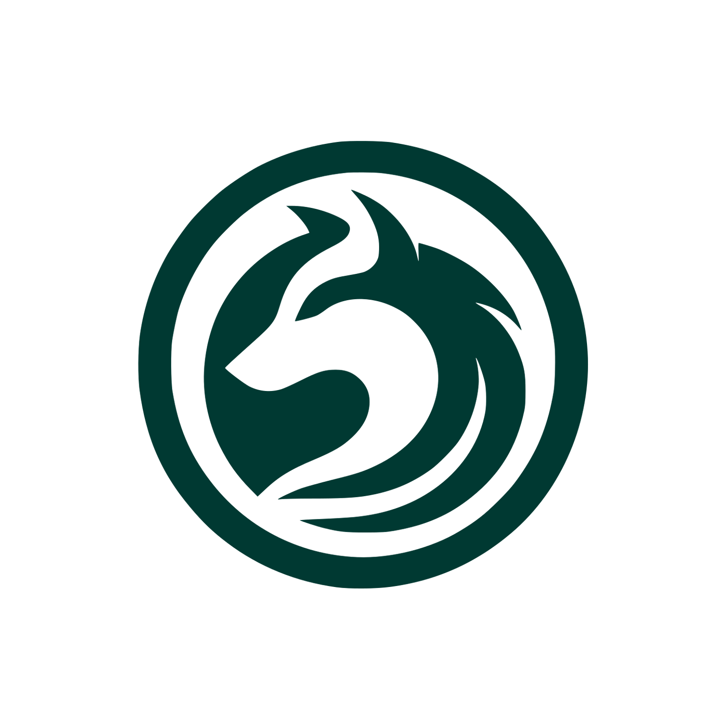 Wolf Emblem Logo #003932