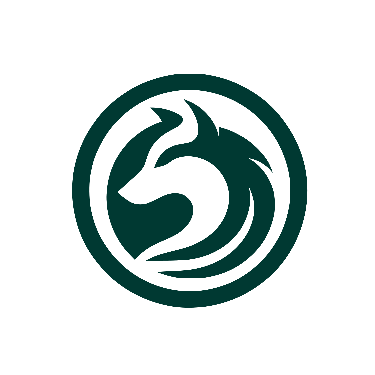 Wolf Emblem Logo #003932
