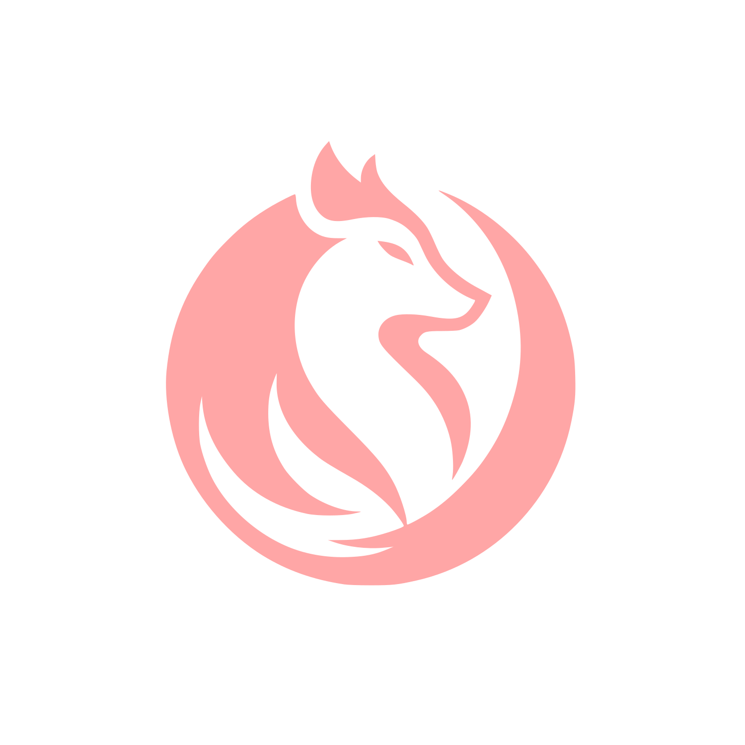 Bold Wolf Logo #ffa6a6
