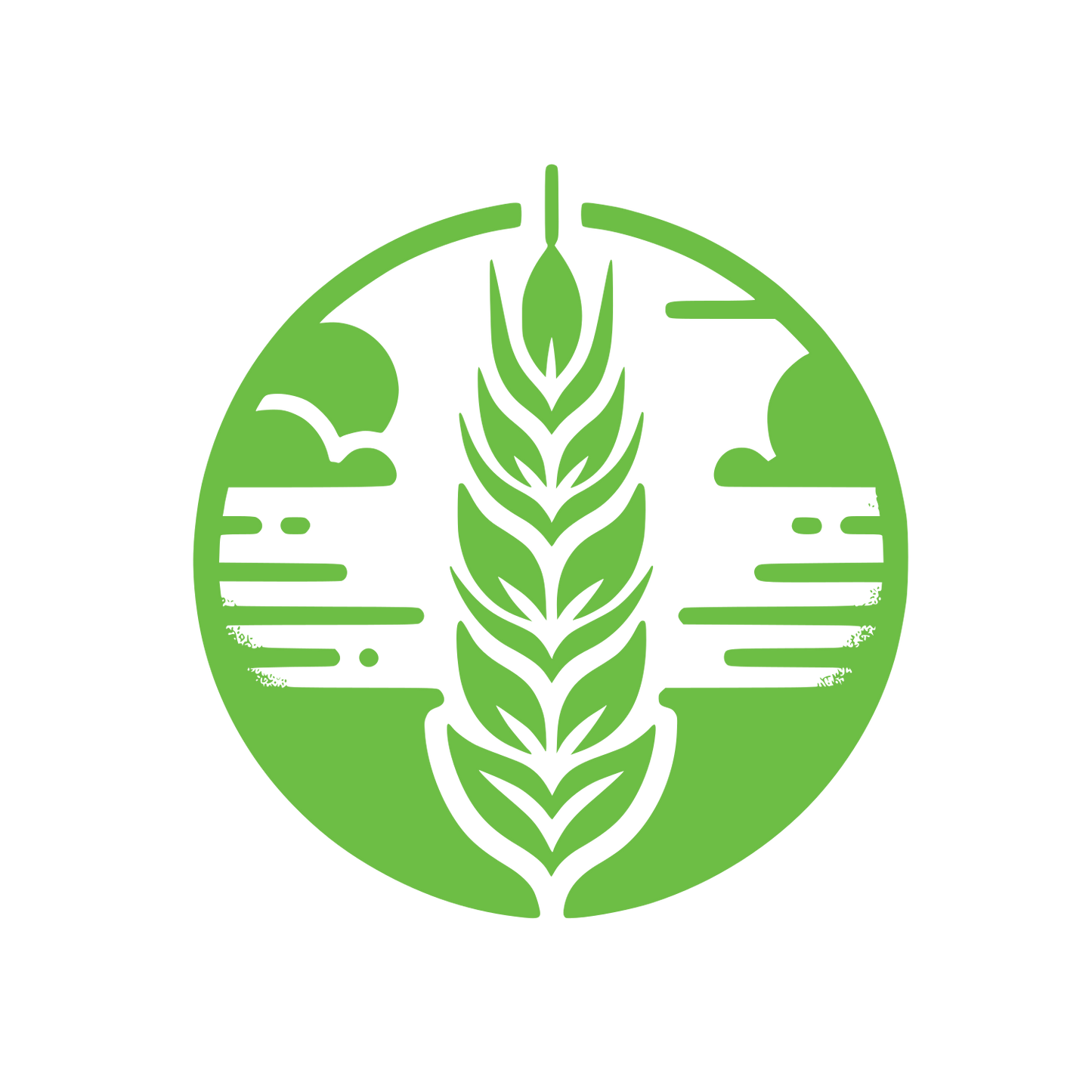 Wheat Ear Circle Logo #6DBE45
