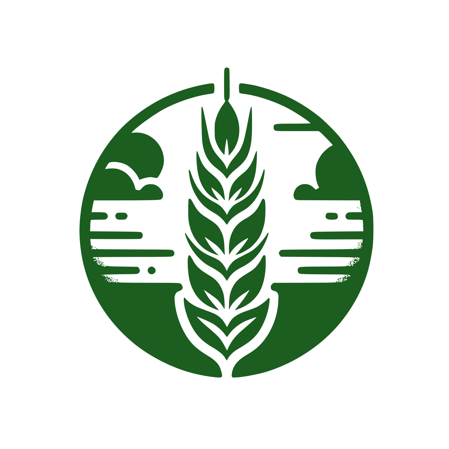Wheat Ear Circle Logo #1B5E20