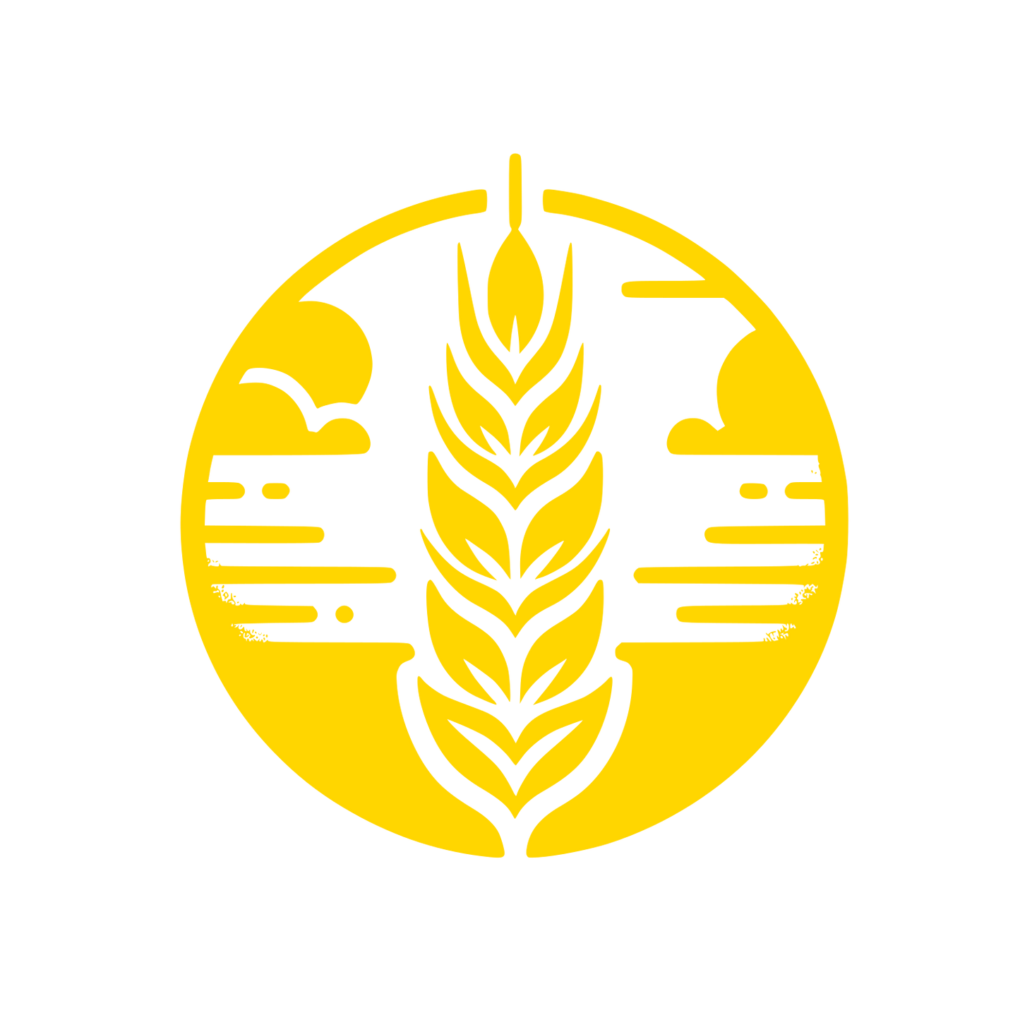 Wheat Ear Circle Logo #FFD600