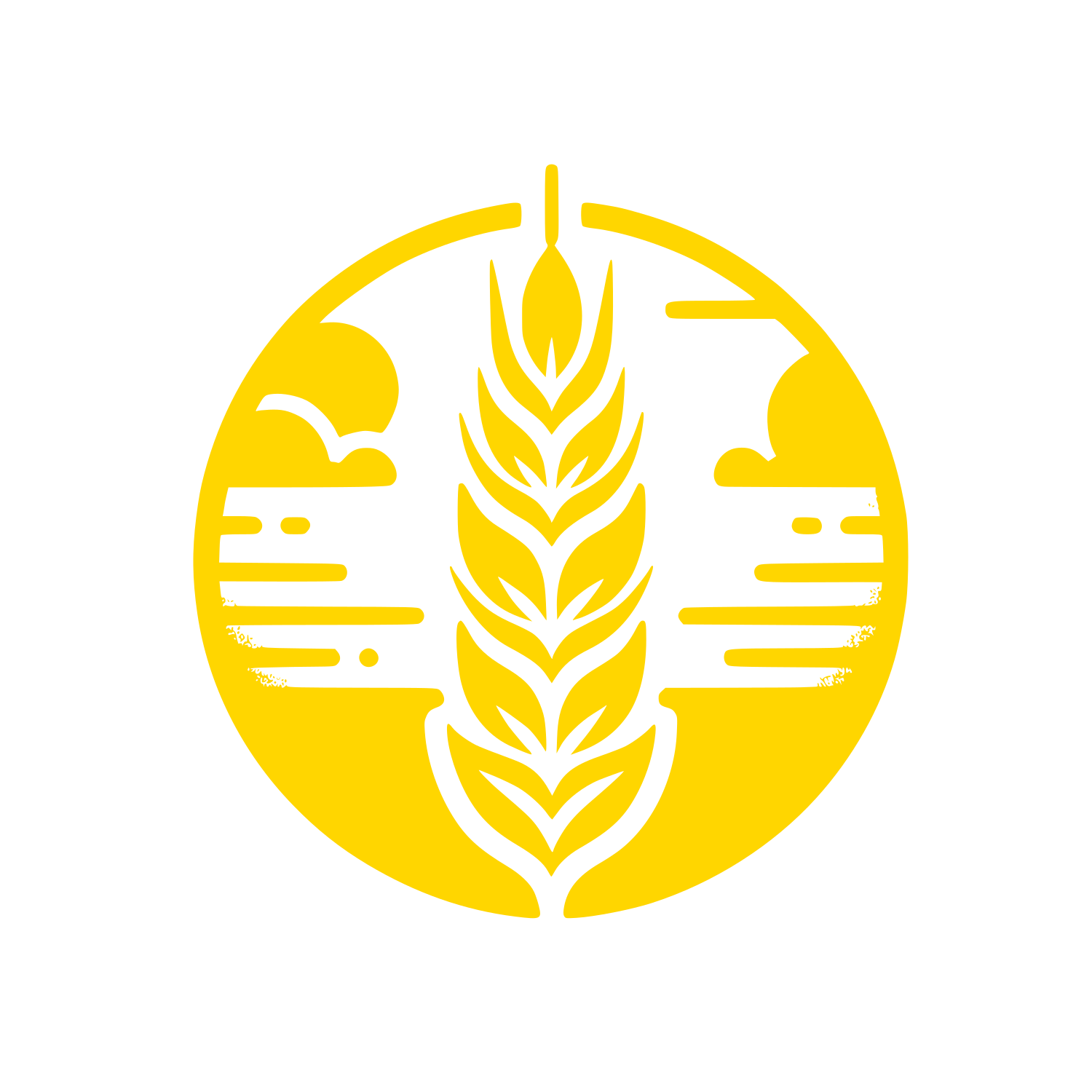 Wheat Ear Circle Logo #FFD600