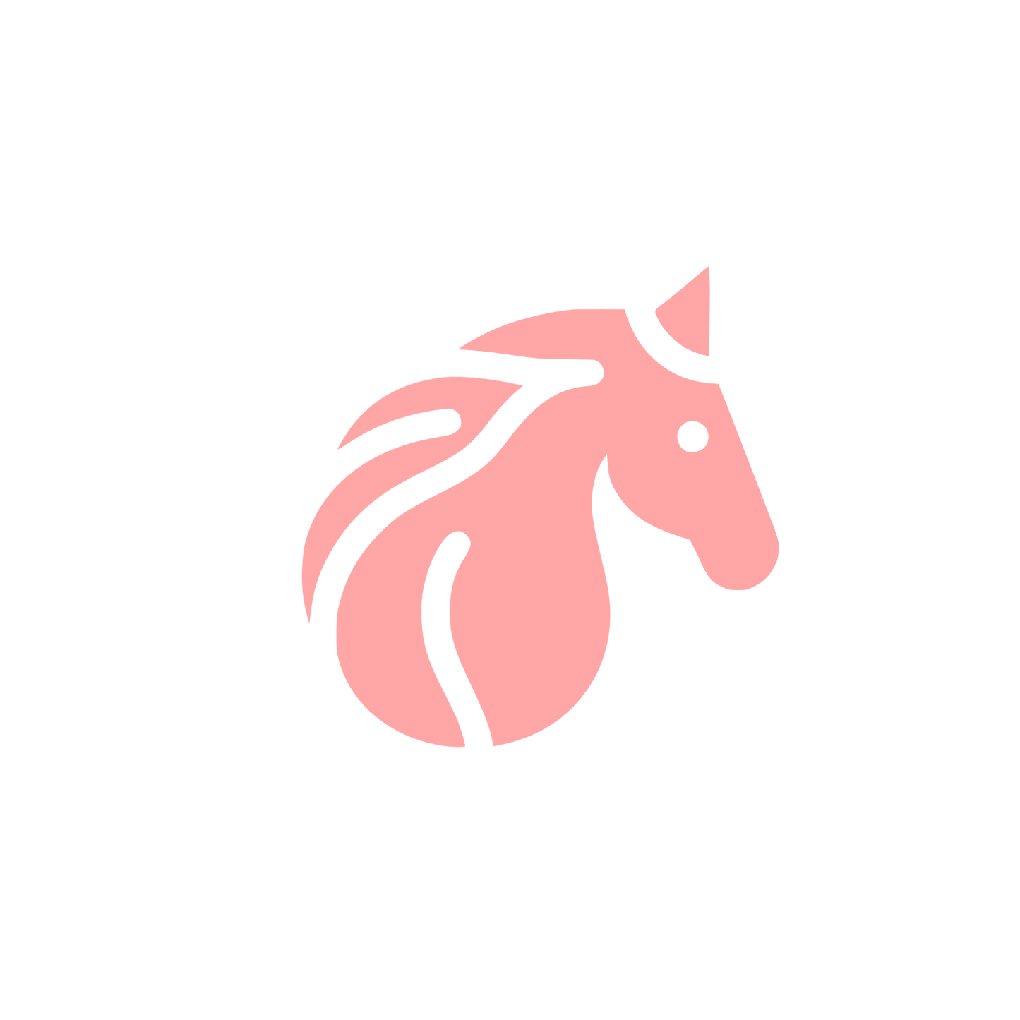 Horse Logo Design #ffa6a6