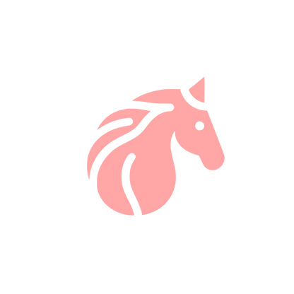 Horse Logo Design #ffa6a6